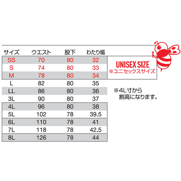 8302 カーゴパンツ ユニセックス BURTLE バートル 秋冬 作業服 作業着 SS～8L 綿100％ 難燃制電ストレッチツイル-サイズ