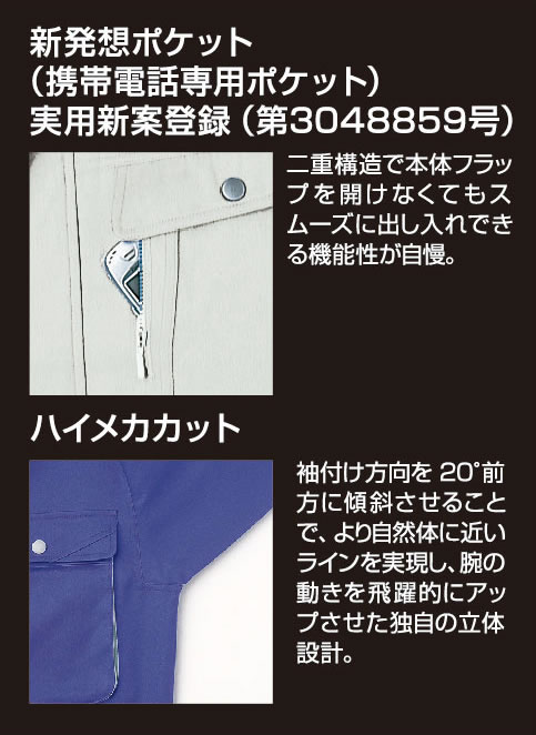 DAIRIKI大川被服の超定番MAXシリーズ作業服MAX700シリーズ07002長袖ブルゾン特徴