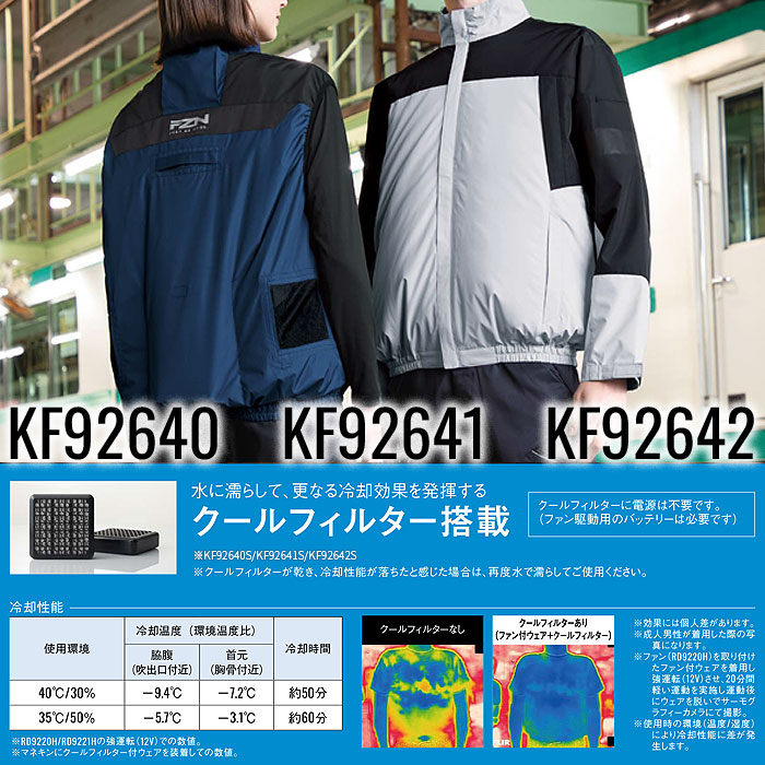 KF92641 クールフィルターベスト サンエス SUN-S 空調風神服専用 春夏 作業服 作業着 ファン付き作業服 M～5L ポリエステル100％