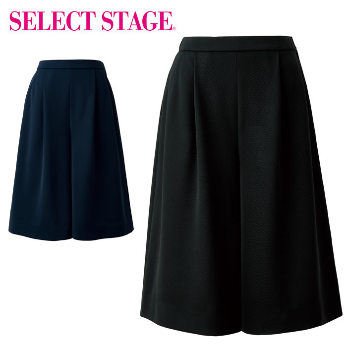 A500C キュロット 総ゴム 神馬本店 selectstage ストレッチ SDGs 事務服 制服 5号～19号 ポリエステル100％ エコツイルニットシリーズ