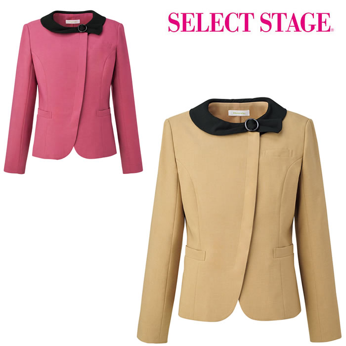 WN130J ジャケット 神馬本店 selectstage ストレッチ SDGs 事務服 制服 SS～5L ポリエステル100％ エコウェザーストレッチシリーズ