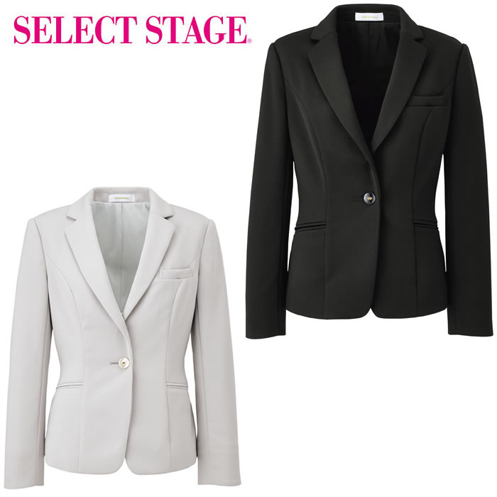 WN50J ジャケット 神馬本店 selectstage ストレッチ SDGs 事務服 制服 5号～19号 ポリエステル100％ 制菌エコツイルニットシリーズ
