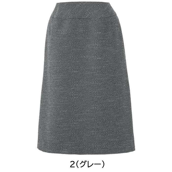 WN80S スカート Aライン 神馬本店 selectstage SDGs 事務服 制服 SS～5L ポリエステル95％・複合繊維5％ エコシックツイード-カラーバリエーション
