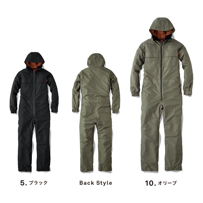 GE-781 ウインパツナギ2 エスケープロダクト GRACE ENGINEER'S つなぎ服 オーバーオール ツナギ エンカン服 作業服 作業着 防寒ツナギ 防寒着 S～4L ポリエステル100％-特徴