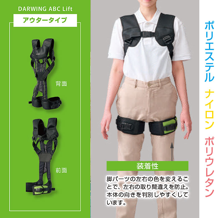 001-0572 DARWING UT-Rize Lサイズ アウタータイプ 桑和 SOWA サポートウェア アシストスーツ ナイロン・ポリウレタン・ポリエステル・ゴム