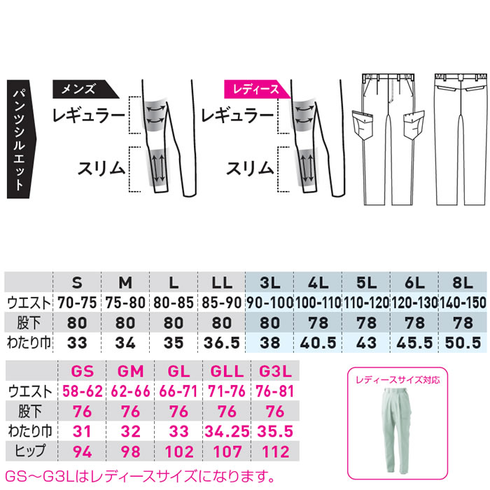 5062-08 カーゴパンツ ワンタック 脇ゴム 桑和 SOWA 秋冬 作業服 作業着 ストレッチ 消臭 S～8L GS～G3L 綿100％ ツイル-サイズ