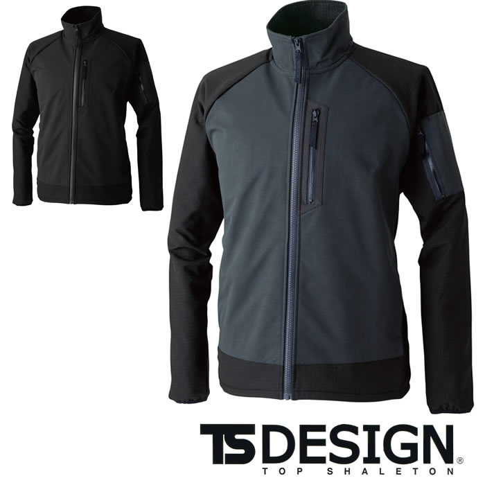 4646 防風ストレッチジャケット TSDESIGN TSデザイン 無重力ゾーン 防寒着 ニット S～6L ポリエステル100％ 4WAYストレッチデュースポシリーズ