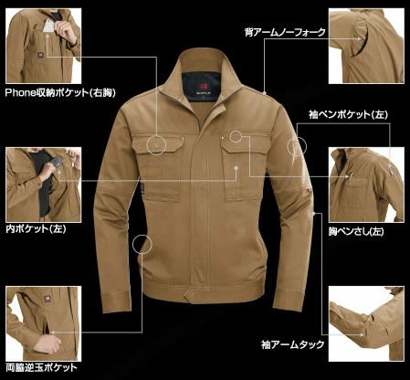 8031 ジャケット BURTLE バートル 秋冬作業服 作業着M～5L 綿100％ 日本製綿100％チノクロス