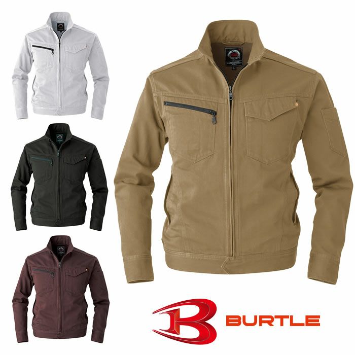 5201 ジャケット BURTLE バートル 秋冬作業服 作業着M～4L 綿100％ 日本製綿100％ヴィンテージサテン