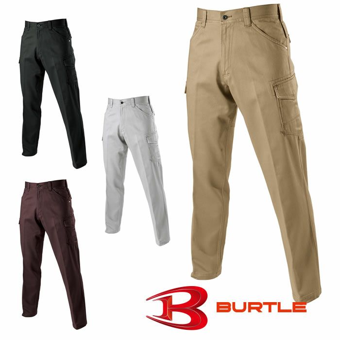 5202 パワーカーゴパンツ BURTLE バートル 秋冬作業服 作業着S～5L 日本製綿100％ヴィンテージサテン