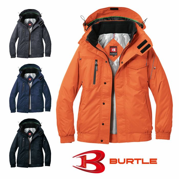 7210 防寒ブルゾン（大型フード付） BURTLE バートル 防寒着 SS～5L ポリエステル100％ マイクロドットシェル