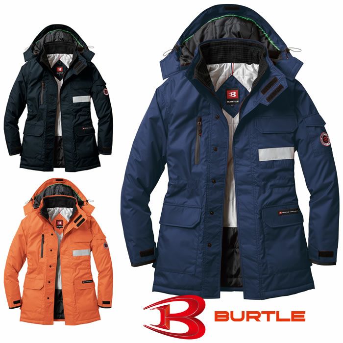 7211 防寒コート（大型フード付） BURTLE バートル 防寒着 SS～5L ポリエステル100％ マイクロドットシェル SSS-UNIFORM