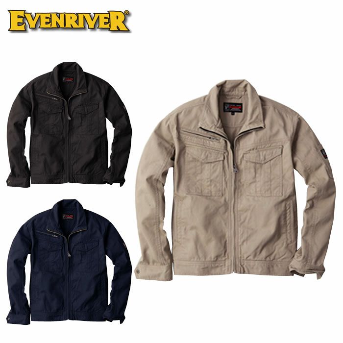 SR-4007 スタンダードブルゾン EVENRIVER イーブンリバー 秋冬作業服 作業着 M～5L 綿100％