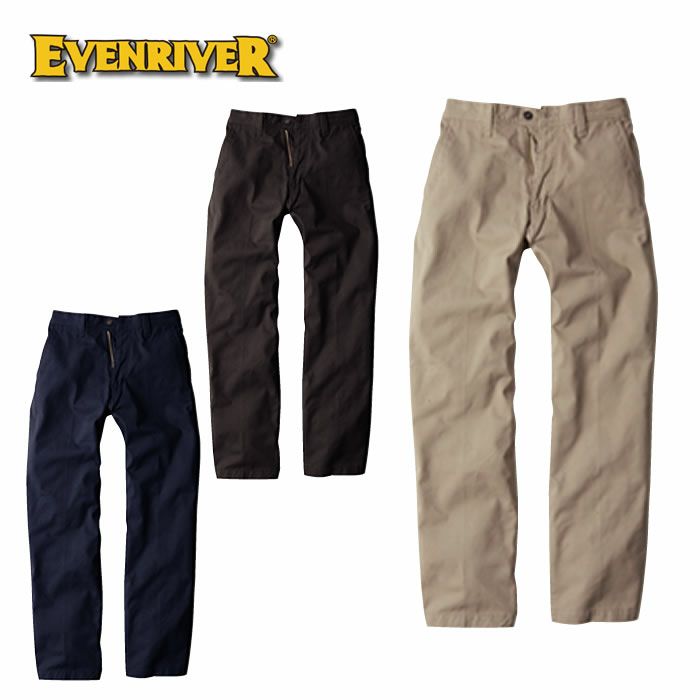 SR-4003 スタンダードスラックス EVENRIVER イーブンリバー 秋冬作業服 作業着 73～110cm 綿100％