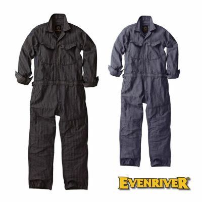 GS-3000 ヒッコリーカバーオール EVENRIVER イーブンリバー 秋冬作業服 作業着 S～5L 綿100％ | SSS-UNIFORM