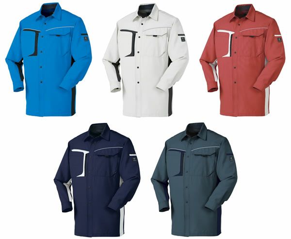 25598 長袖シャツ kurodaruma クロダルマ 春夏作業服 作業着 SS～5L ポリエステル85％・綿15％