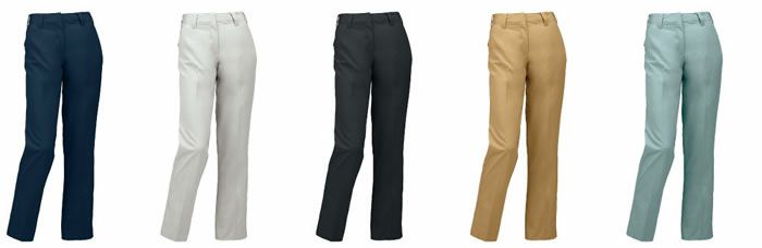 315941 レディーススラックス（ノータック） kurodaruma クロダルマ 秋冬 作業服 作業着 61～80ｃｍ ポリエステル65％・綿35％ ツイル