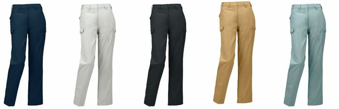 355941 レディースカーゴパンツ（ノータック） kurodaruma クロダルマ 秋冬 作業服 作業着 61～80ｃｍ ポリエステル65％・綿35％ ツイル