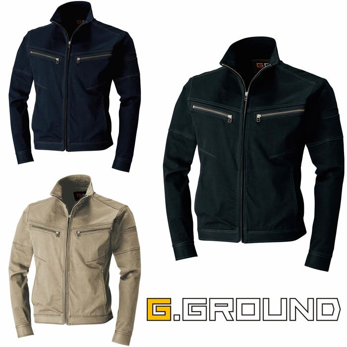 50093 ニット長袖ブルゾン 桑和 SOWA 秋冬作業服 作業着 S～3L 綿85％・ポリウレタン15％