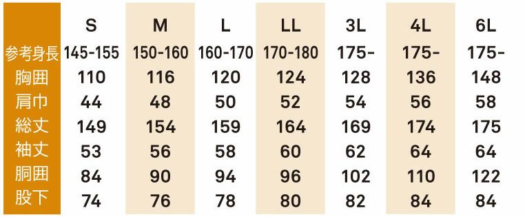 7100 続服 桑和 SOWA つなぎ服・オーバーオール・ツナギ S～6L 綿100％ カツラギ