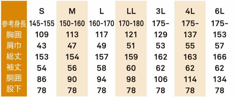39010 続服 桑和 SOWA つなぎ服・オーバーオール・ツナギ S～6L ポリエステル65％・綿35％