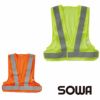 80005 スポーツメッシュベスト 桑和 SOWA 高視認ユニフォーム Fサイズ ポリエステル100％