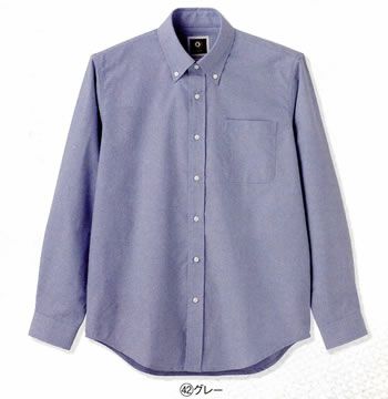 25875 長袖シャツ（ボタンダウン） kurodaruma クロダルマ 秋冬作業服 作業着 SS～5L 綿70％・ポリエステル30％ オックスフォード