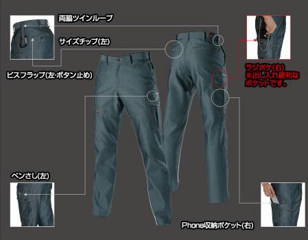 1512 カーゴパンツ BURTLE バートル 制電 春夏作業服 作業着 S～8L 綿70％・ポリエステル30％ 日本製ヘリンボーン