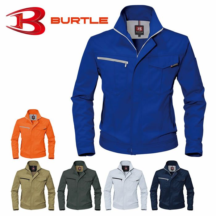 6081 ジャケット（ユニセックス） BURTLE バートル 制電 春夏作業服 作業着 SS～5L ポリエステル65％・綿35％ 日本製ライトチノ