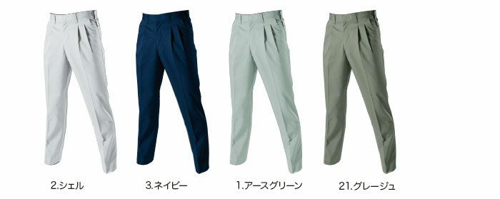 6067 ツータックパンツ BURTLE バートル 春夏作業服 作業着 70～125ｃｍ ポリエステル65％・綿35％ 日本製ライトチノ