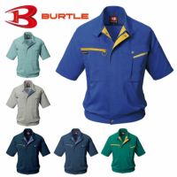 9022 半袖ブルゾン BURTLE バートル 春夏作業服 作業着 S~5L ポリエステル85%・綿15% 日本製中空ストレッチトロピカル