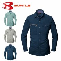 9023 長袖シャツ BURTLE バートル 春夏作業服 作業着 S~5L ポリエステル85%・綿15% 日本製中空ストレッチトロピカル