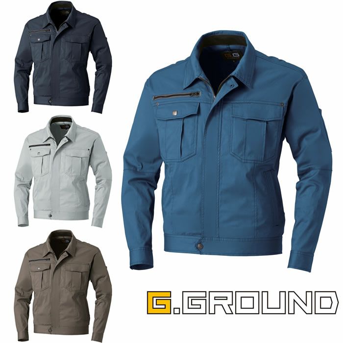 163 長袖ブルゾン 桑和 SOWA G.GROUND 春夏作業服 作業着 S～6L 綿98％・ポリウレタン2％