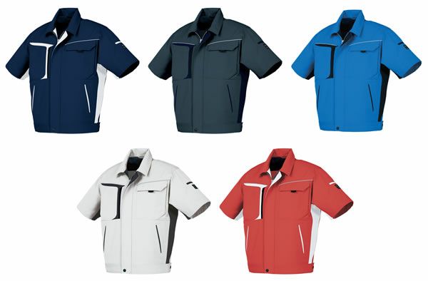 265981 半袖ジャンパー kurodaruma クロダルマ 春夏作業服 作業着 SS～5L ポリエステル85％・綿15％