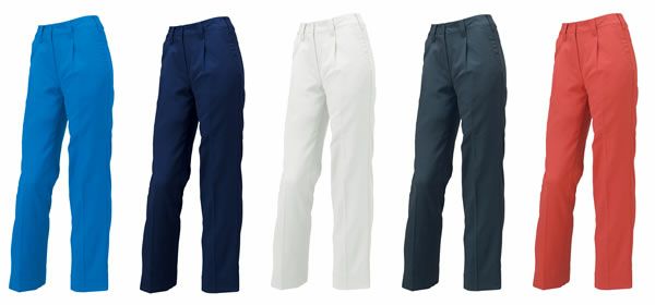 315981 レディーススラックス（ワンタック） kurodaruma クロダルマ 春夏作業服 作業着 61～80ｃｍ ポリエステル85％・綿15％