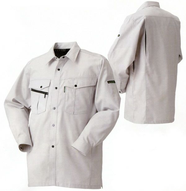 25580 長袖シャツ（脇スリット） kurodaruma クロダルマ 春夏作業服 作業着 S～5L 綿50％・ポリエステル50％ ラチネ