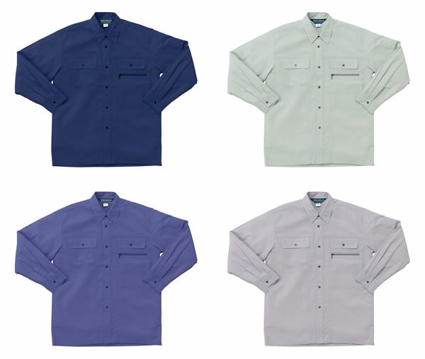 25067 長袖シャツ kurodaruma クロダルマ 春夏作業服 作業着 S～5L 綿55％・ポリエステル45％ パナマ
