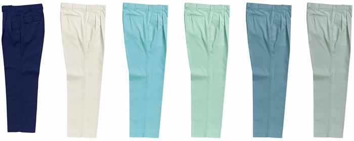 1140 スラックス（ツータック） kurodaruma クロダルマ 春夏作業服 作業着 70～116ｃｍ ポリエステル65％・綿35％ サマーツイル