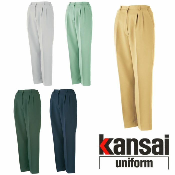 80605 KANSAIレディーススラックス DAIRIKI KansaiUniform 秋冬作業服 作業着 S～4L ポリエステル80％・綿20％ エコ交織ツイル