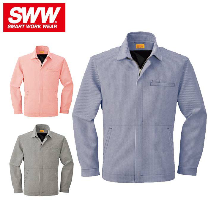 SW115 メンズギンガムジャケット ビッグボーン 秋冬作業服 作業着 S～5L ポリエステル50％・綿50％