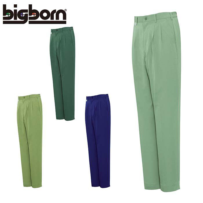 1680 レディースツータックパンツ ビッグボーン 秋冬作業服 作業着 S-4L ポリエステル90％・綿10％（再生ポリエステル70% 使用） 交織ソフトツイル