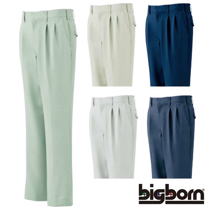 861 ツータックパンツ ビッグボーン 秋冬作業服 作業着 70-120 ポリエステル90％・綿10％ 裏綿ツイル