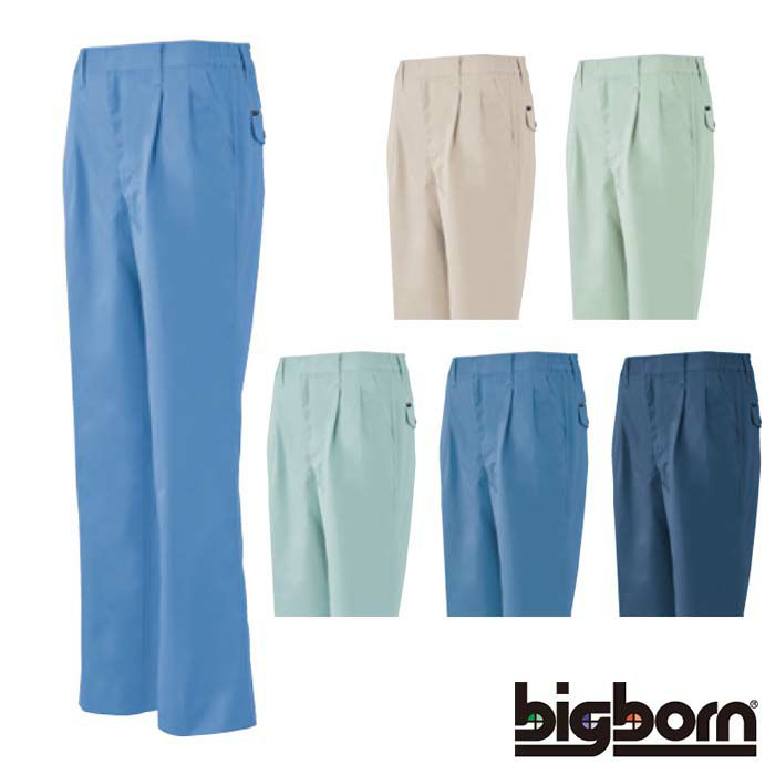 812 シャーリングツータックパンツ ビッグボーン 秋冬作業服 作業着 S-5L ポリエステル65％・綿35％ ソフトツイル