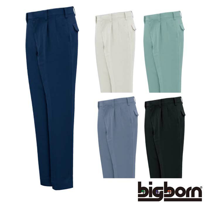 BM141 ツータックパンツ ビッグボーン 秋冬作業服 作業着 70-120 ポリエステル90%・綿10% 裏綿ツイル