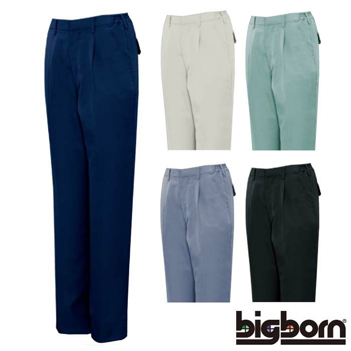 BM140 レディースワンタックパンツ ビッグボーン 秋冬作業服 作業着 S-5L ポリエステル90%・綿10% 裏綿ツイル