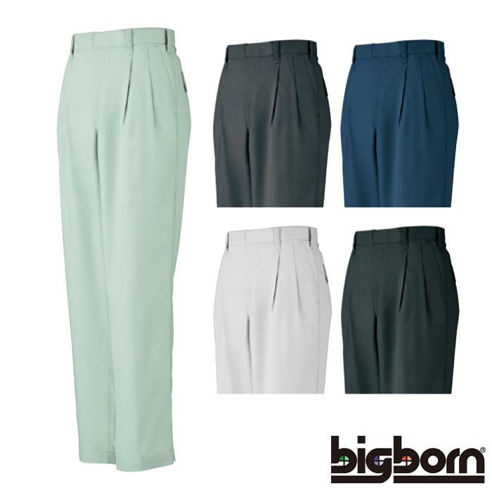 3871 ツータックパンツ ビッグボーン 秋冬作業服 作業着 73-120 ポリエステル80％・綿20％ 東レ ハードロックツイル&#174;