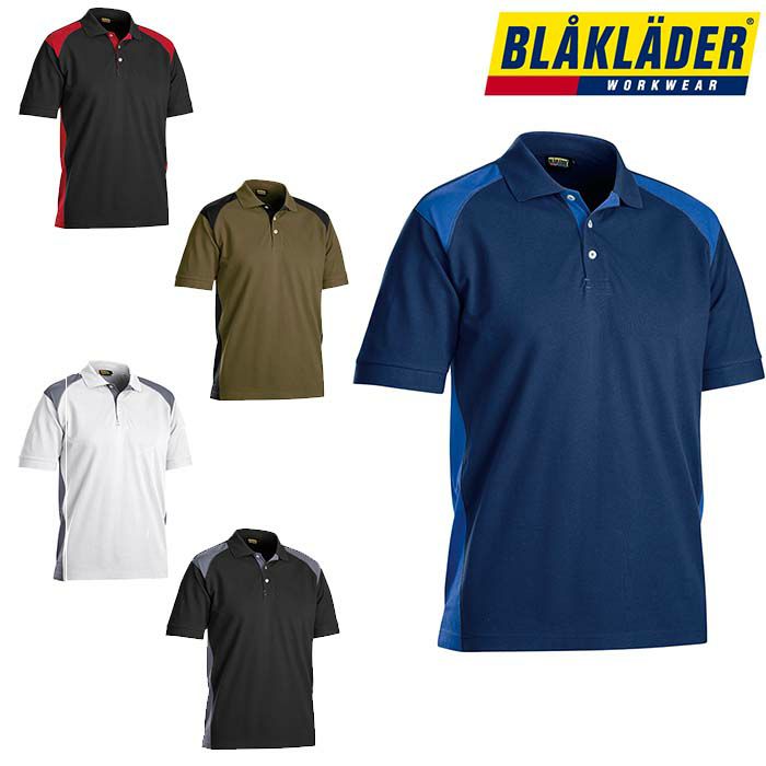 3324-1050 POLO SHIRT ビッグボーン BLAKLADER 秋冬作業服 作業着 XS-3LX 綿60％・ポリエステル40％ ピケ