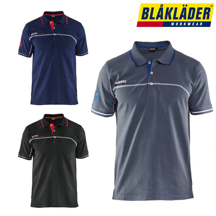 3327-1050 BRANDED POLO SHIRT ビッグボーン BLAKLADER 秋冬作業服 作業着 S-3XL 綿60％・ポリエステル40％ ピケ