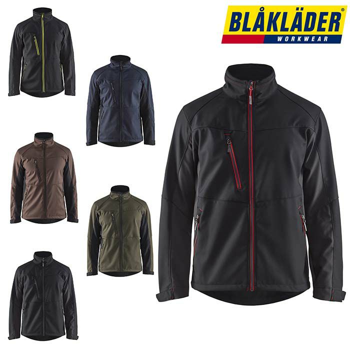 4950-2516 SOFTSHELL JACKET ビッグボーン BLAKLADER 秋冬作業服 作業着 XS-3XL ポリエステル100％ 2層リップストップソフトシェル