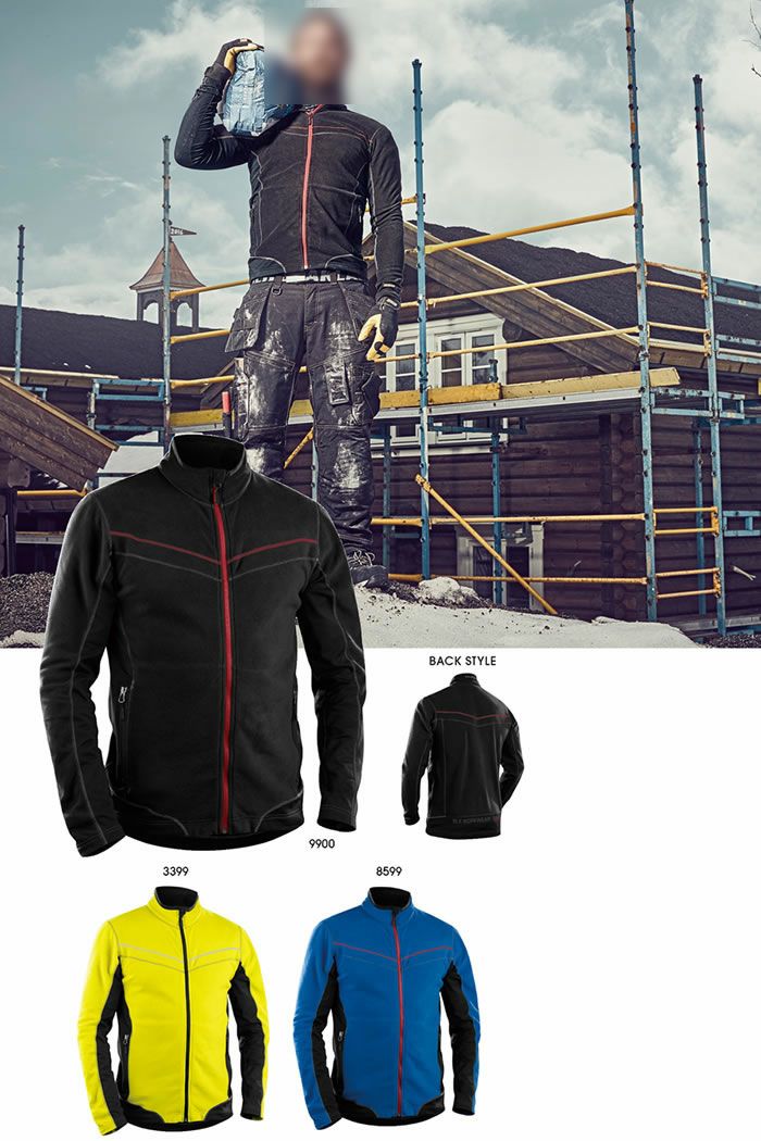 8221-1010 MICROFLEECE JACKET ビッグボーン BLAKLADER 秋冬作業服 作業着 XS-XXL ポリエステル100％ マイクロフリース アンチピリング